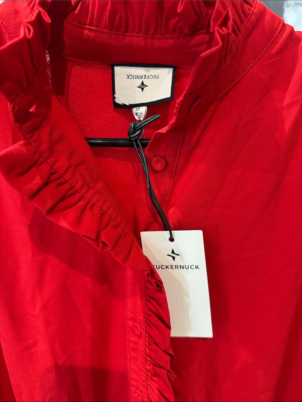 Tuckernuck Red Ruffle-Neck Dress - Picture 2 of 3